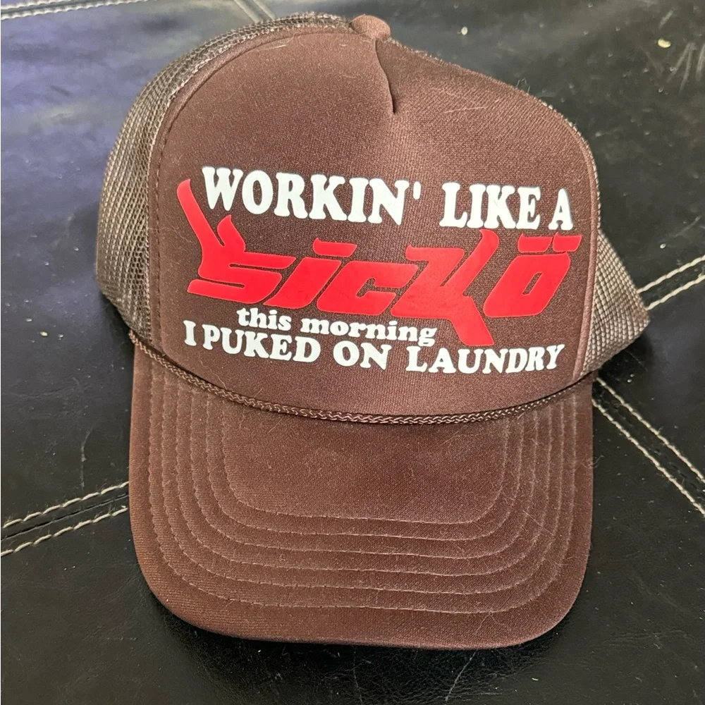 RARE! Chocolate Brown Sicko Trucker hat - Picture 1 of 3